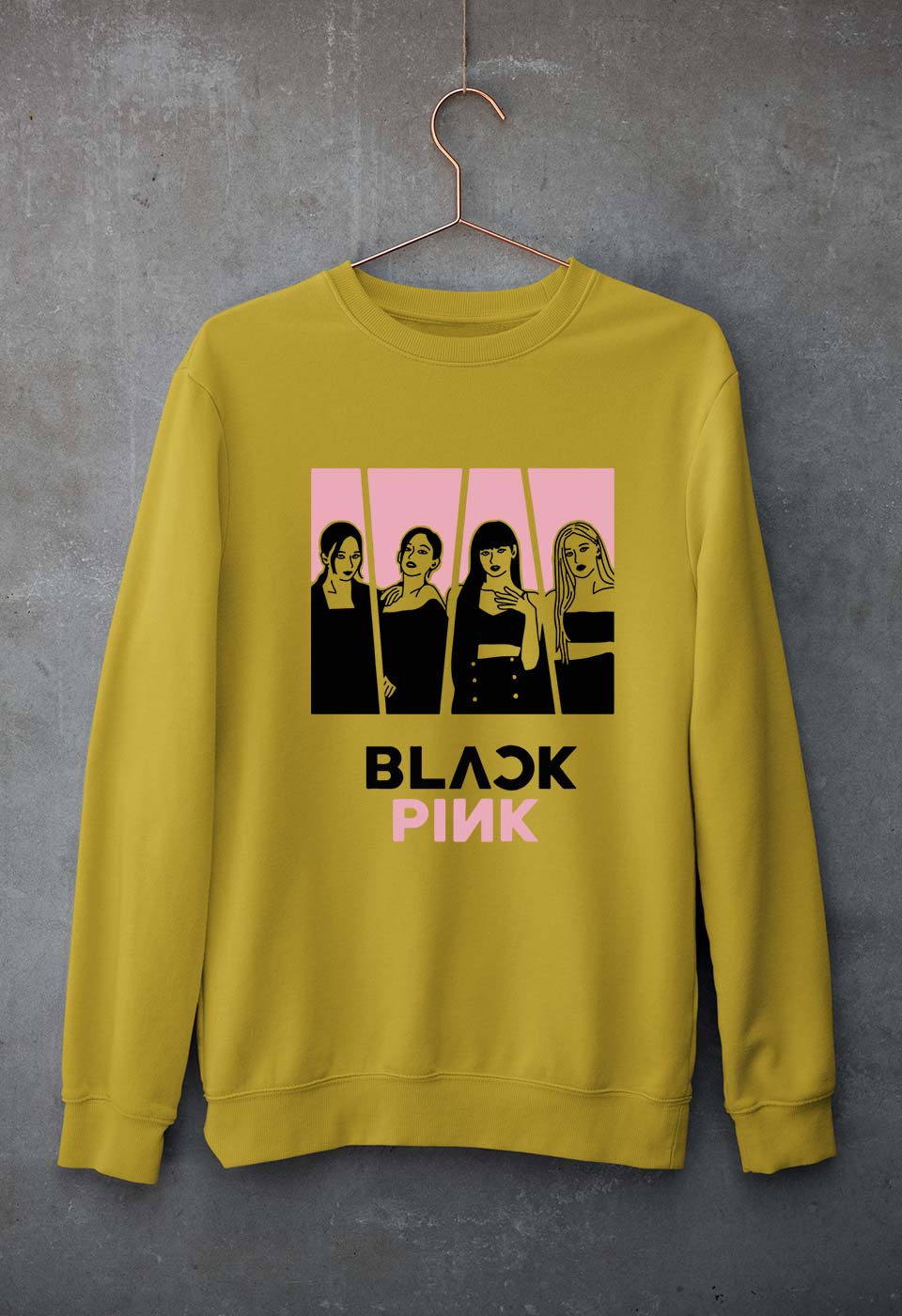 BLACKPINK Unisex Sweatshirt for Men/Women-Mustard Yellow-Ektarfa.online