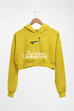 Load image into Gallery viewer, The Velvet Underground Crop HOODIE FOR WOMEN-Mustard Yellow-Ektarfa.online
