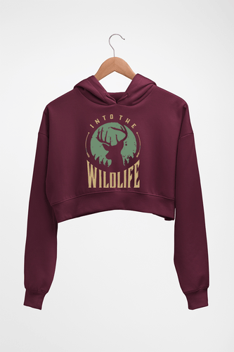 Deer Crop HOODIE FOR WOMEN-Maroon-Ektarfa.online