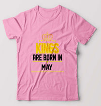 Load image into Gallery viewer, Kings Are Born In May T-Shirt for Men-Light Baby Pink-Ektarfa.online
