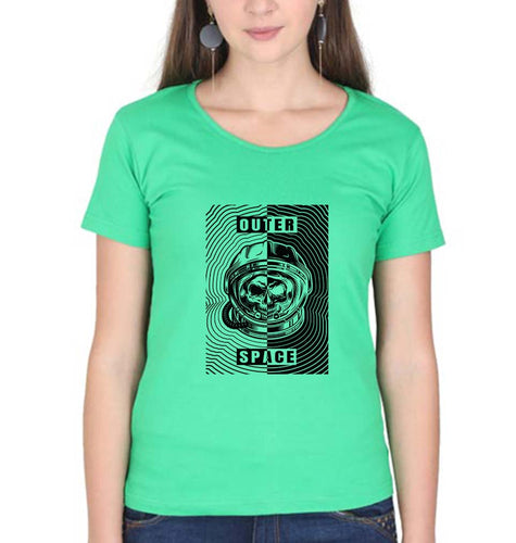 Outer Space T-Shirt for Women-Flag Green-Ektarfa.online