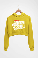 Load image into Gallery viewer, Stone Cold Steve Austin (WWE) Crop HOODIE FOR WOMEN-Mustard Yellow-Ektarfa.online
