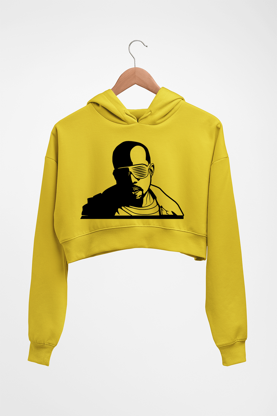 Kanye West Crop HOODIE FOR WOMEN-Mustard Yellow-Ektarfa.online