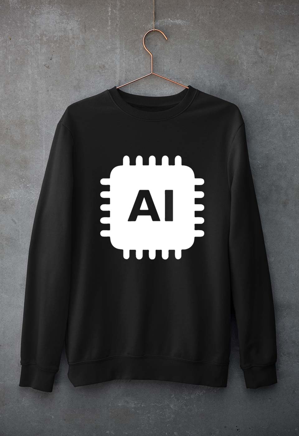 Artificial intelligence (AI) Unisex Sweatshirt for Men/Women-Black-Ektarfa.online