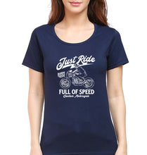 Load image into Gallery viewer, Motorcycle T-Shirt for Women-Navy Blue-Ektarfa.online
