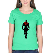 Load image into Gallery viewer, Superman Superhero T-Shirt for Women-Flag Green-Ektarfa.online
