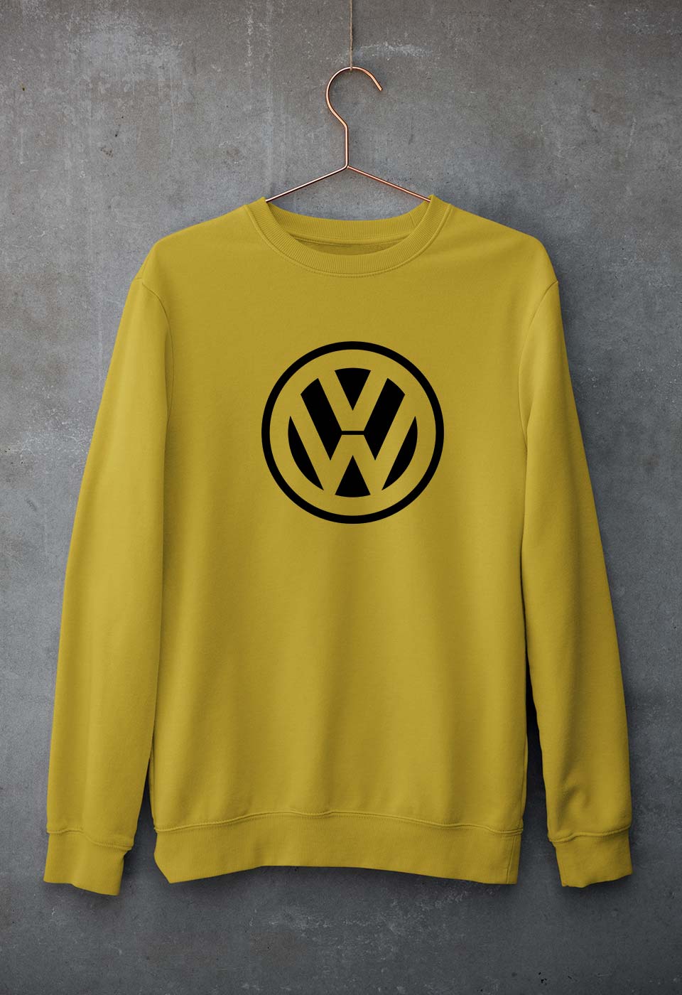 volkswagen Unisex Sweatshirt for Men/Women-Mustard Yellow-Ektarfa.online