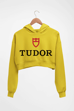 Load image into Gallery viewer, Tudor Crop HOODIE FOR WOMEN-Mustard Yellow-Ektarfa.online
