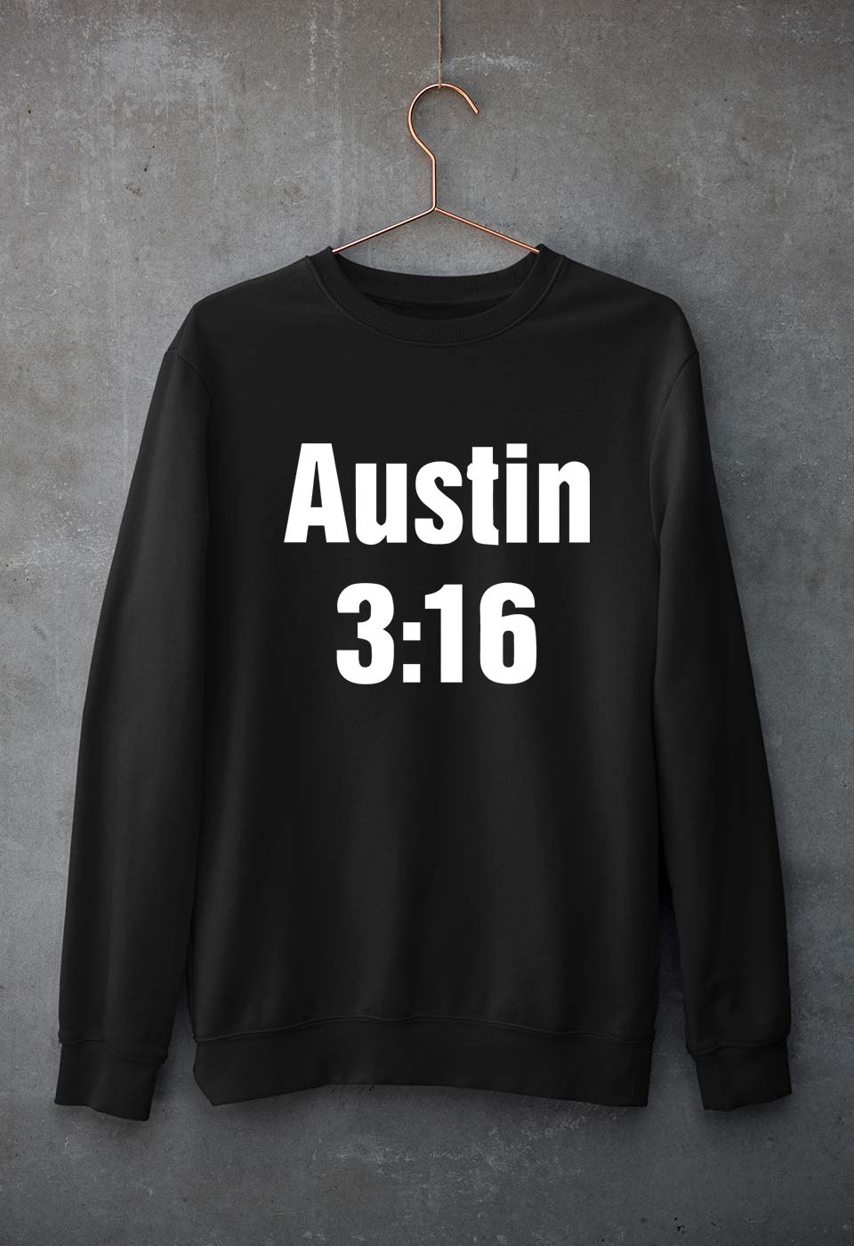 Stone Cold Steve Austin (WWE) Unisex Sweatshirt for Men/Women-Black-Ektarfa.online
