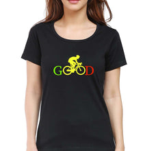Load image into Gallery viewer, Cycling Good T-Shirt for Women-Black-Ektarfa.online
