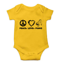 Load image into Gallery viewer, Peace Love Piano Kids Romper For Baby Boy/Girl-Yellow-Ektarfa.online
