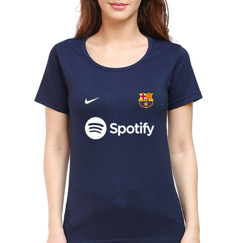 Barcelona 2022-23 T-Shirt for Women-Navy Blue-Ektarfa.online