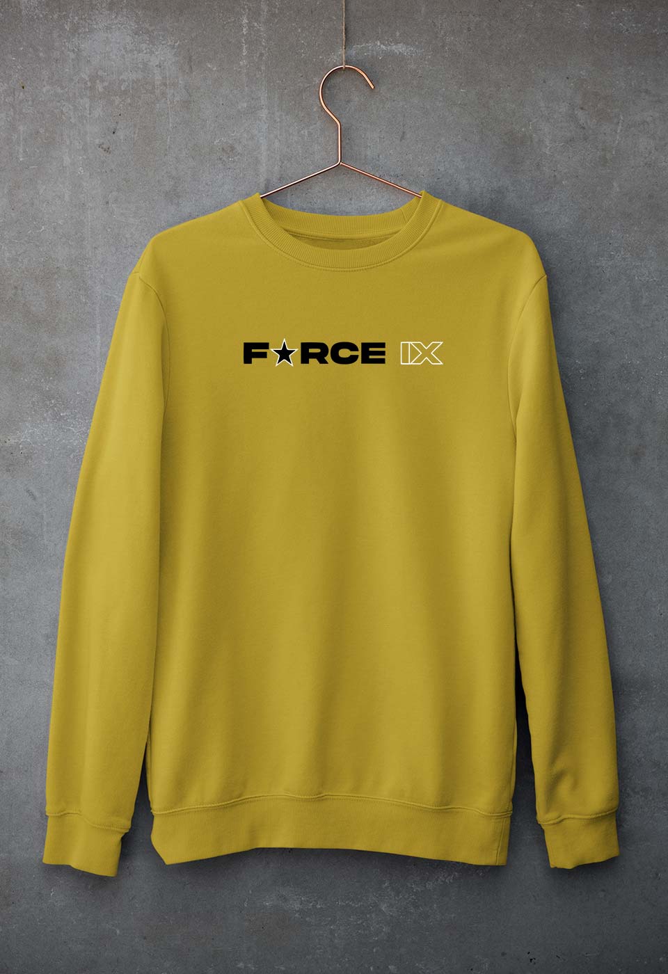FORCE IX Akshay Kumar Unisex Sweatshirt for Men/Women-Mustard Yellow-Ektarfa.online