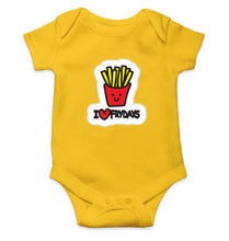 Load image into Gallery viewer, I Love Fridays Kids Romper For Baby Boy/Girl-0-5 Months(18 Inches)-Yellow-Ektarfa.online
