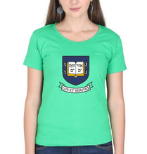 Load image into Gallery viewer, Yale University T-Shirt for Women-Flag Green-Ektarfa.online

