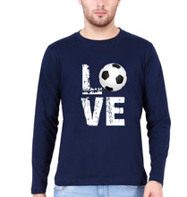 Load image into Gallery viewer, Love Football Full Sleeves T-Shirt for Men-Navy Blue-Ektarfa.online
