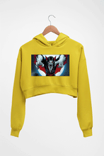 Load image into Gallery viewer, Morbius Crop HOODIE FOR WOMEN-Mustard Yellow-Ektarfa.online
