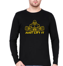 Load image into Gallery viewer, Gym Lift Full Sleeves T-Shirt for Men-Black-Ektarfa.online
