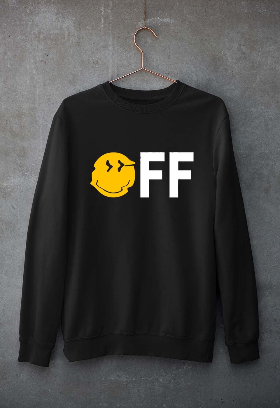 Emoji Off Unisex Sweatshirt for Men/Women-Black-Ektarfa.online