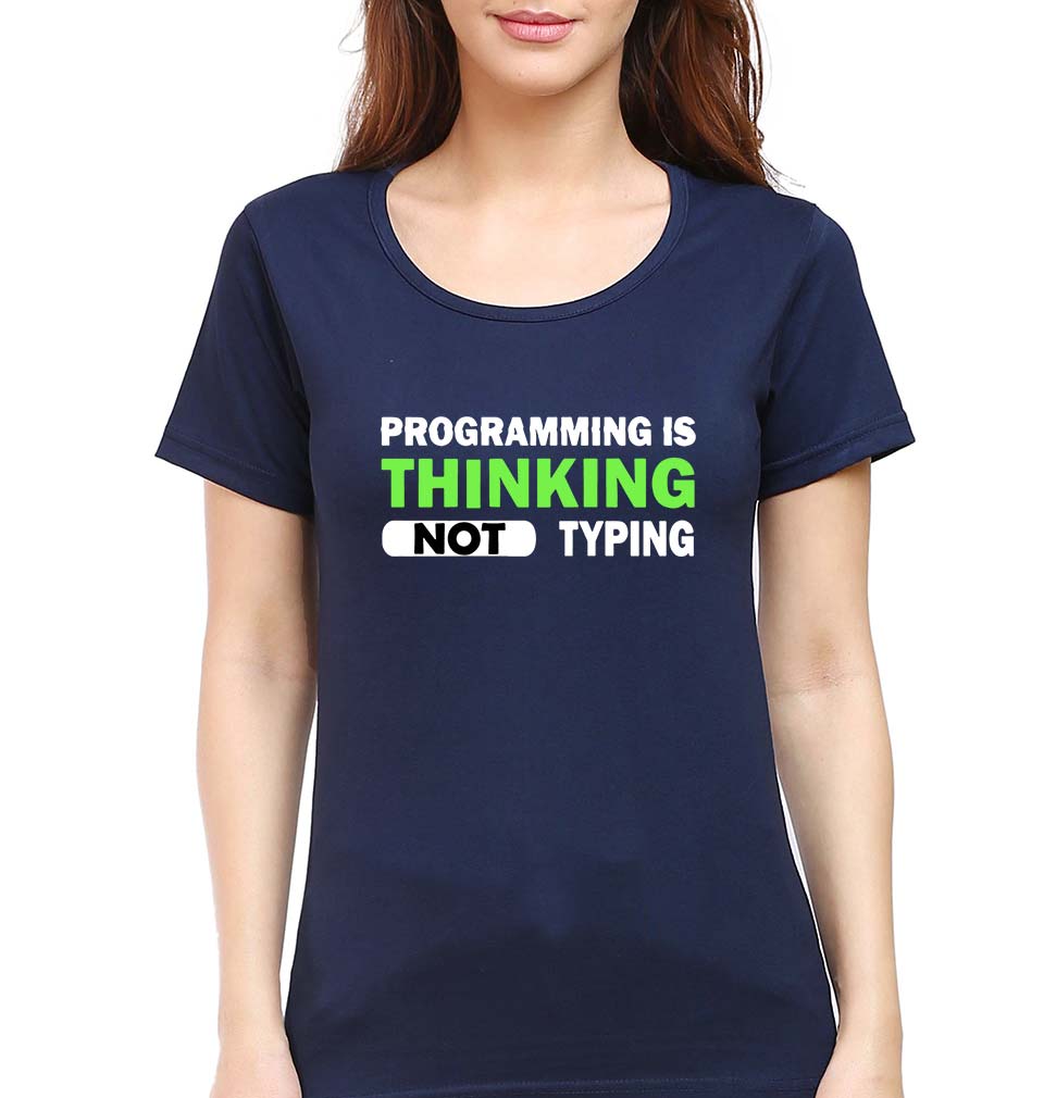 Programmer T-Shirt for Women-Navy Blue-Ektarfa.online
