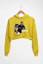 Load image into Gallery viewer, Kylian Mbappé Crop HOODIE FOR WOMEN-Mustard Yellow-Ektarfa.online
