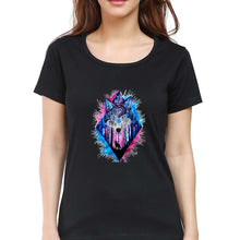 Load image into Gallery viewer, Wolf T-Shirt for Women-Black-Ektarfa.online

