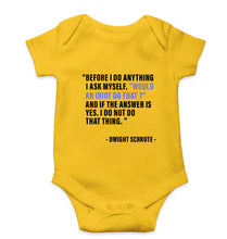 Load image into Gallery viewer, Dwight Schrute Kids Romper For Baby Boy/Girl-0-5 Months(18 Inches)-Yellow-Ektarfa.online
