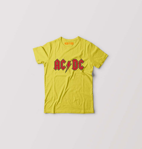ACDC Kids T-Shirt for Boy/Girl-Yellow-Ektarfa.online