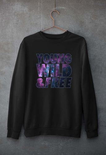 Young Wild Free Unisex Sweatshirt for Men/Women-Black-Ektarfa.online