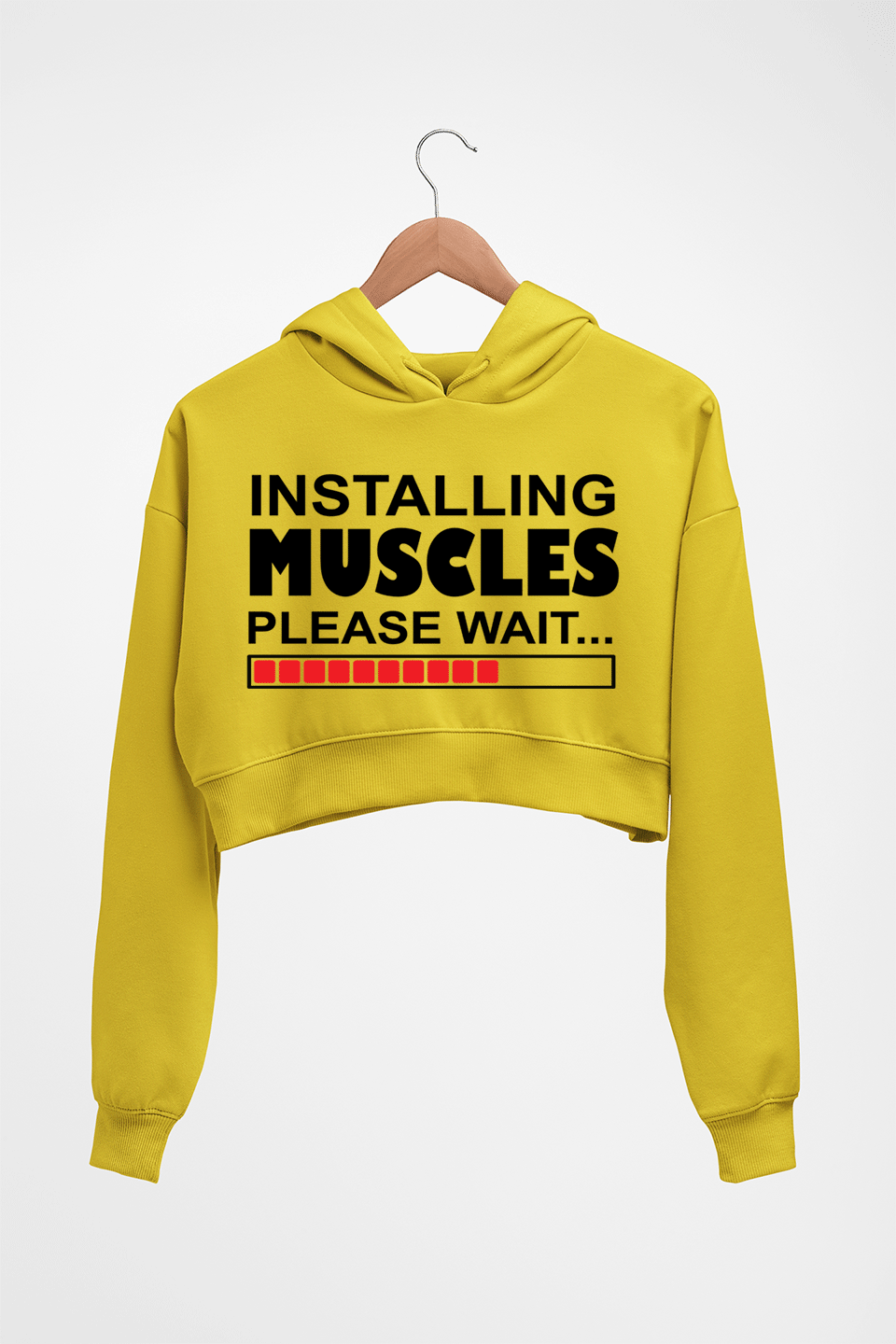 Gym Crop HOODIE FOR WOMEN-Mustard Yellow-Ektarfa.online