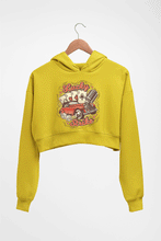 Load image into Gallery viewer, Poker Crop HOODIE FOR WOMEN-Mustard Yellow-Ektarfa.online
