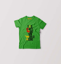 Load image into Gallery viewer, You Can&#39;t Save The World Alone Justice League Kids T-Shirt for Boy/Girl-Flag Green-Ektarfa.online
