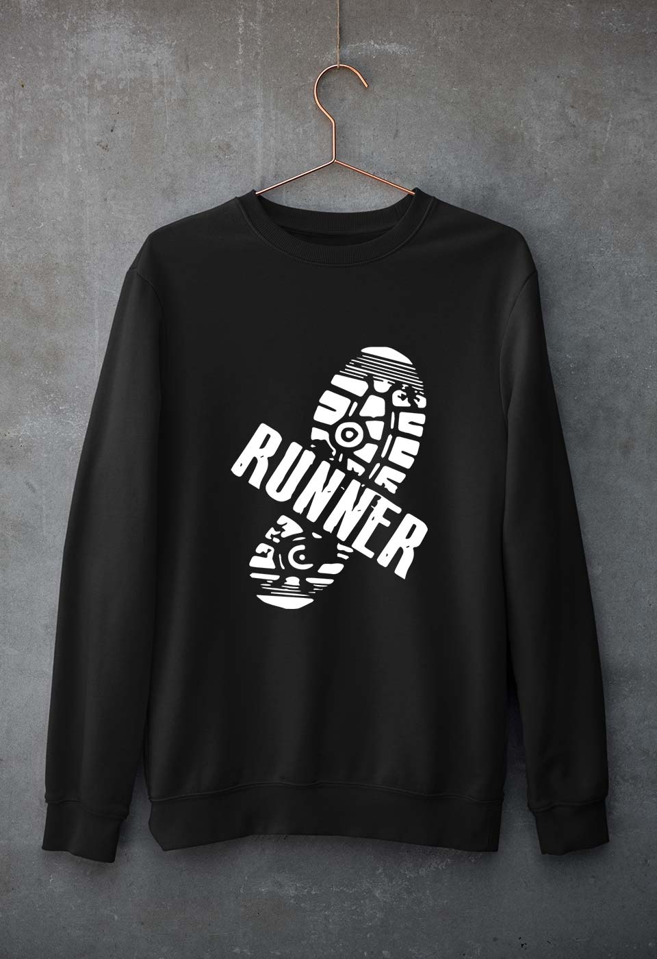 Runner Running Unisex Sweatshirt for Men/Women-Black-Ektarfa.online