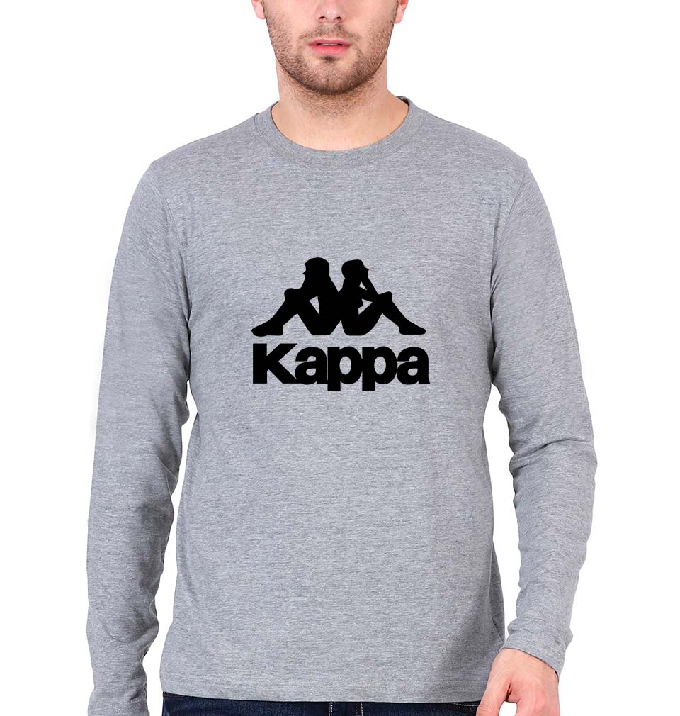 Kappa Full Sleeves T-Shirt for Men-Grey Melange-Ektarfa.online
