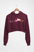 Load image into Gallery viewer, Piano Crop HOODIE FOR WOMEN-Maroon-Ektarfa.online
