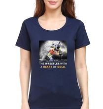 Load image into Gallery viewer, Yogeshwar Dutt T-Shirt for Women-Navy Blue-Ektarfa.online
