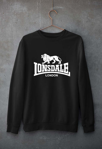 Lonsdale Unisex Sweatshirt for Men/Women-Black-Ektarfa.online