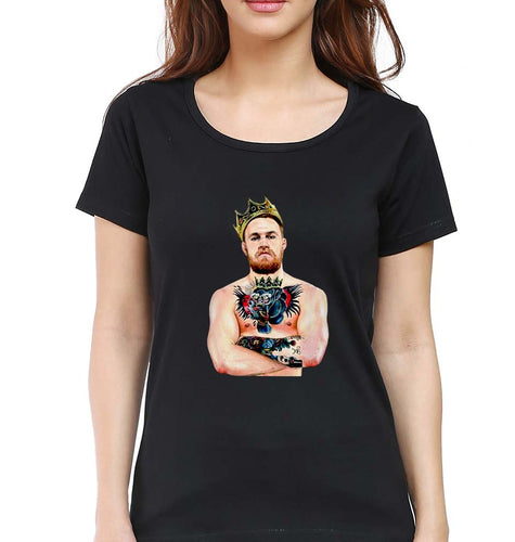 Conor McGregor UFC T-Shirt for Women-Black-Ektarfa.online
