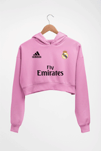 Load image into Gallery viewer, Real Madrid Crop HOODIE FOR WOMEN-Light Baby Pink-Ektarfa.online
