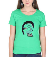 Load image into Gallery viewer, Cyberpunk T-Shirt for Women-Flag Green-Ektarfa.online
