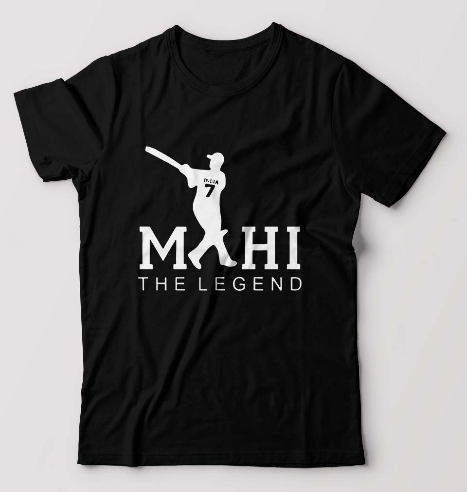 MS Dhoni (MSD) T-Shirt for Men-Black-Ektarfa.online