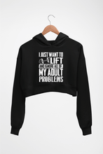 Load image into Gallery viewer, Gym Crop HOODIE FOR WOMEN-Black-Ektarfa.online
