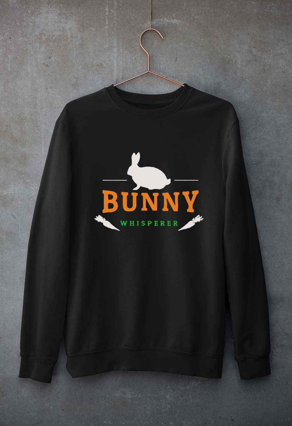 Rabbit Bunny Unisex Sweatshirt for Men/Women-Black-Ektarfa.online