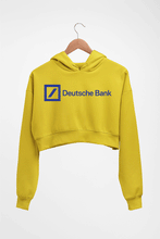 Load image into Gallery viewer, Deutsche Bank Crop HOODIE FOR WOMEN-Mustard Yellow-Ektarfa.online
