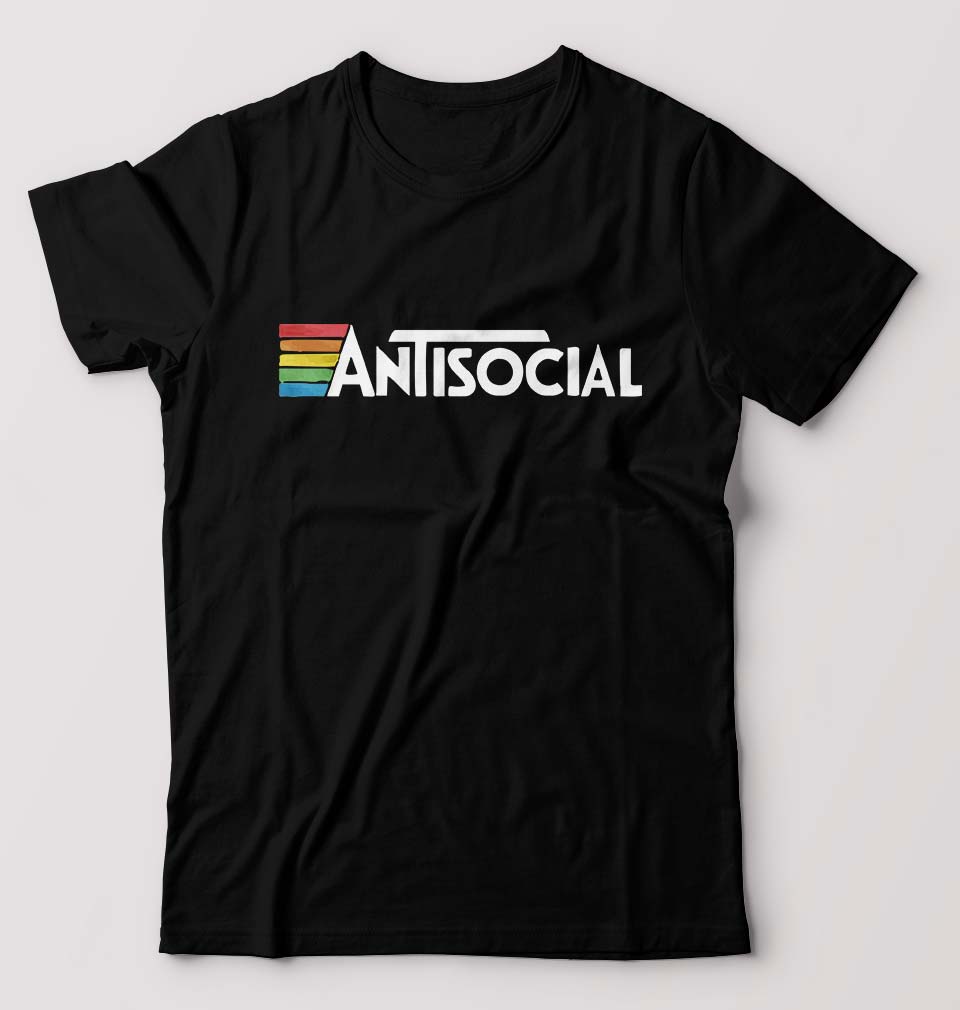 AntiSocial T-Shirt for Men-Black-Ektarfa.online