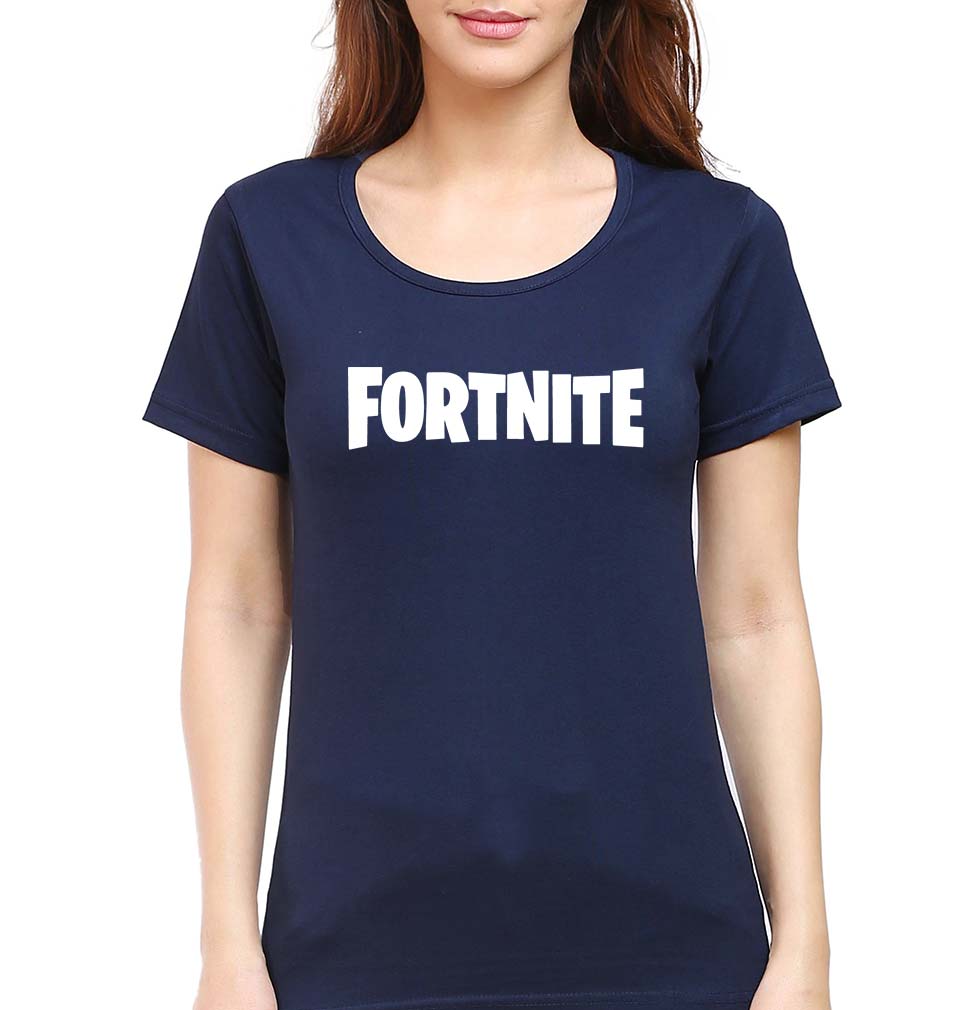 Fortnite T-Shirt for Women-Navy Blue-Ektarfa.online