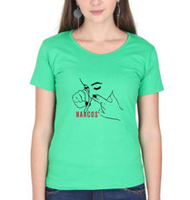 Load image into Gallery viewer, Narcos Drugs T-Shirt for Women-Flag Green-Ektarfa.online

