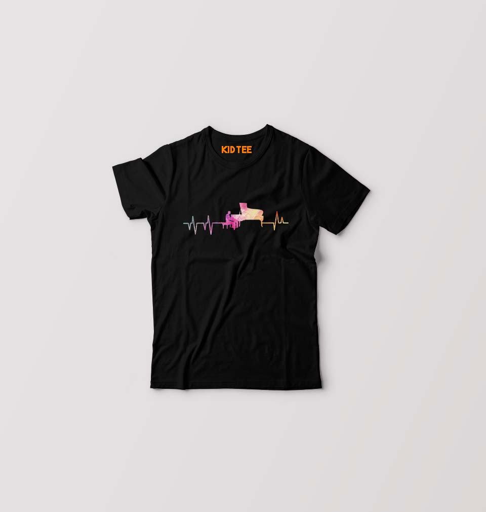 Piano T-Shirt for Boy/Girl-Black-Ektarfa.online