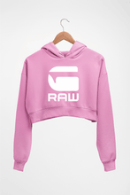 Load image into Gallery viewer, G Raw Crop HOODIE FOR WOMEN-Light Baby Pink-Ektarfa.online
