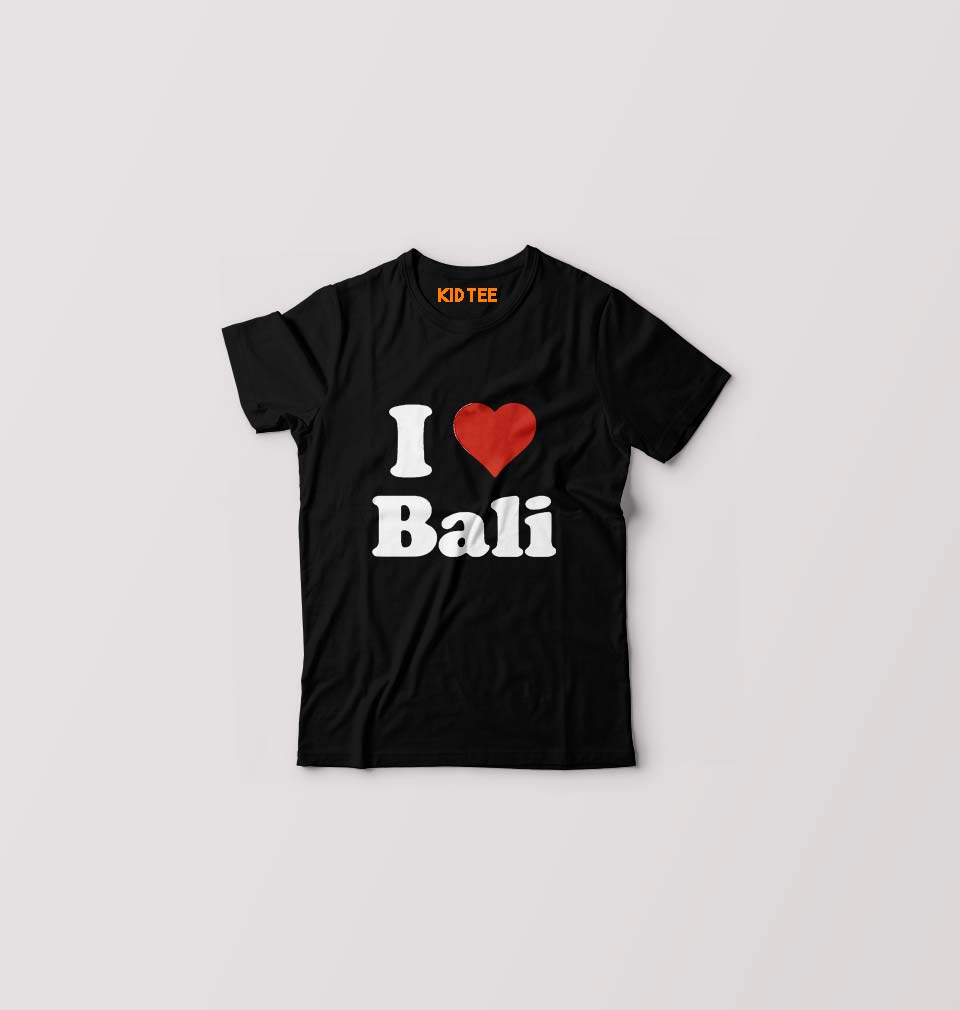 I Love Bali Kids T-Shirt for Boy/Girl-Black-Ektarfa.online